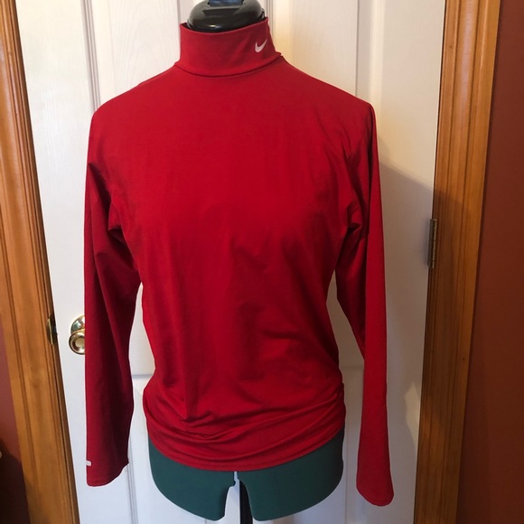 nike mock turtleneck red